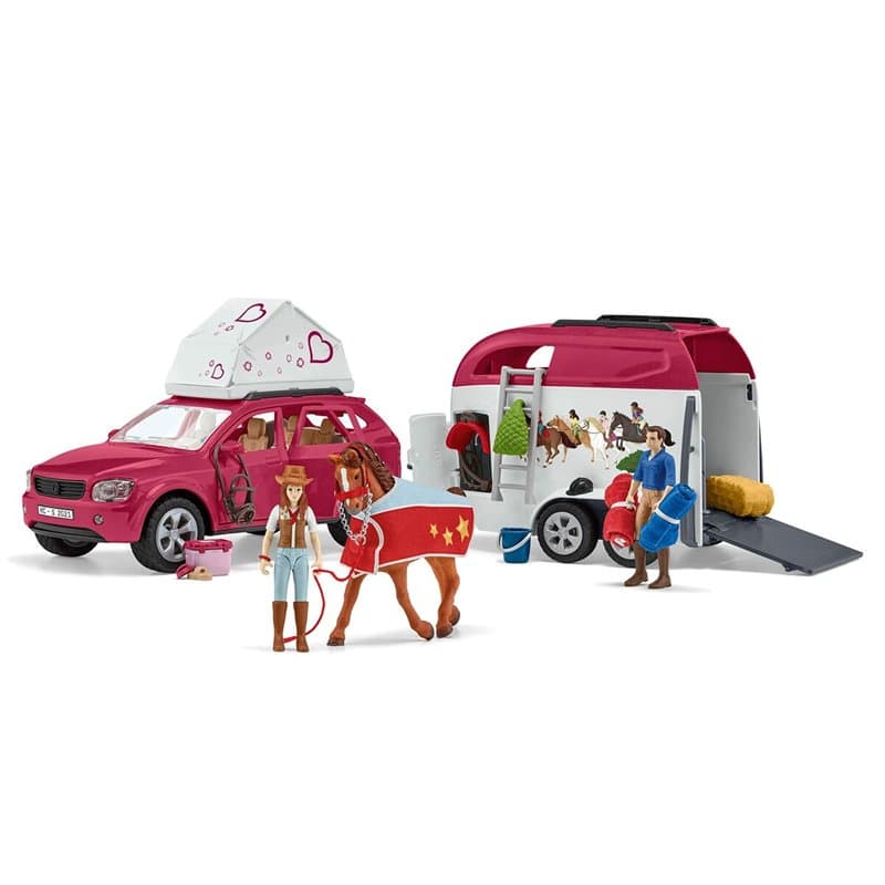 Schleich HORSE CLUB Grand voyage équestre en voiture et remorque