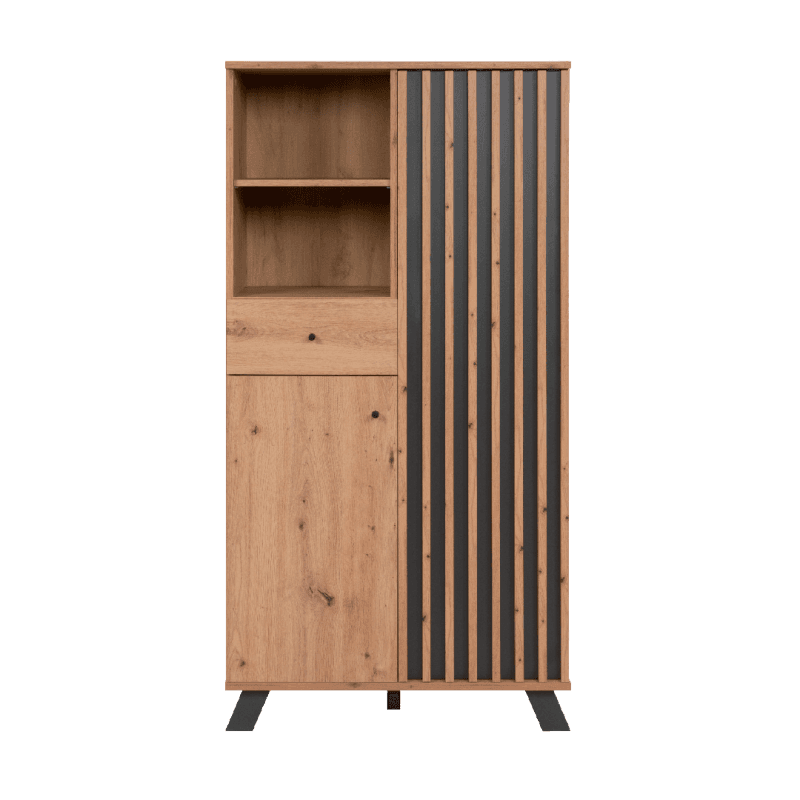 Le meuble 2 portes, 1 tiroir, 2 niches