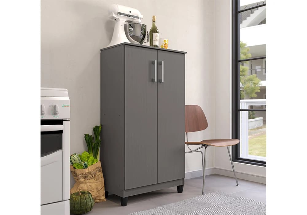 Meuble de Rangement BRISA 2 Portes Gris